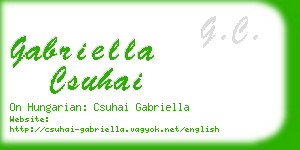 gabriella csuhai business card